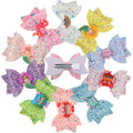 10-Colour Glitter Hair Bows for Girls Mermaid Swan Rainbow Alligator Hair Clips for Cartoon Party Hairdressing From Boutique