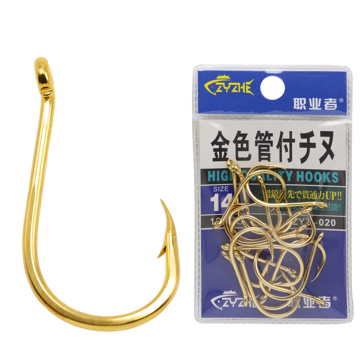 High Carbon Steel #6 Gold Fish Hooks Fishing Stainless  Bass Trout Fishing Hooks