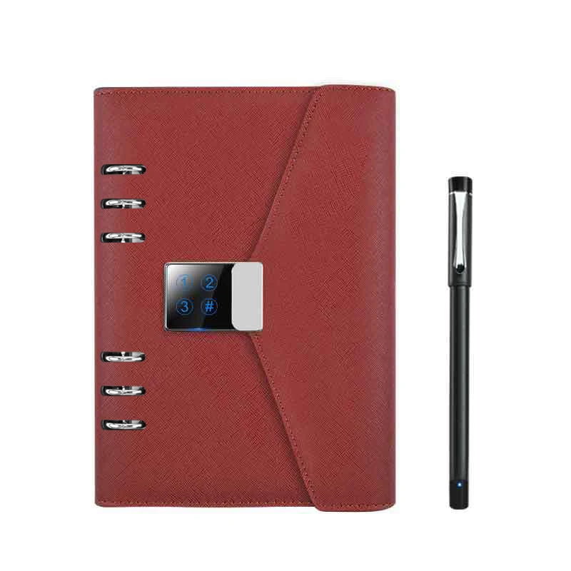 Factory Promotion AI Office Notebook Smart Notebook Number Lock Agenda Leather Notebook for Drawing Writing