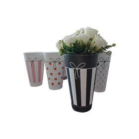 Fashionable Printed Popcorn Bucket Hand-held Ice Cream Flower Bucket Hand-held Bouquet Ice Cream Cone Flower Box