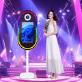 Selfie Oval Mirror Photo Booth Machine 21.5 Inch LCD Touch Screen SLR Compatible Instant Print Windows 11 Metal Party