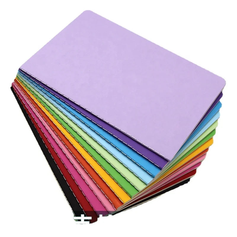 A5 A6 Classic Rainbow Solid Office Notebook School Student Composition Exercise Book With Line Grid Leaves Customize Stationery