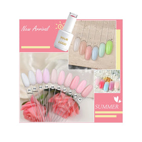 Ruisen Hema Free 15ml Nude Rubber Base Coat Camouflaged Rubber Gel Nail Polish Self-leveling Base UV Nail Gel