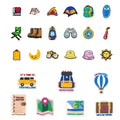 Wholesale Customized PVC Air Balloons Shoe Charms Cute Travel Map Decorations for Camping Bike Style Shoes Sandal Rubber