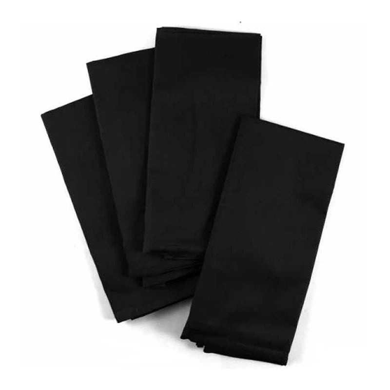 Cotton Linen Black Napkins for Restaurant Classic Dirt-Proof Machine Washable 40*40cm Square Custom Cloth Napkins for Wedding