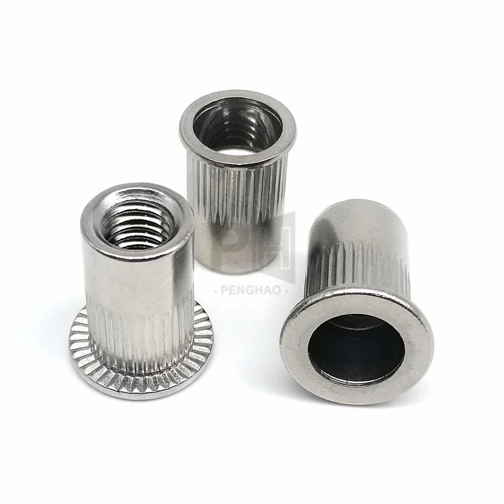 Anti-Rust 316 A4 Stainless Steel Insert Rivet Nut M3 M4 M5 M6 M8 M10 M12 Flat Head Small Countersunk Head Rivnut Nutsert