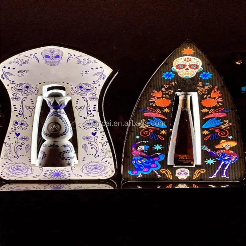 1942 Customized Logo LED Champagne Glorifier Display VIP Bottle Presenter Night Club Lounge Bar Party