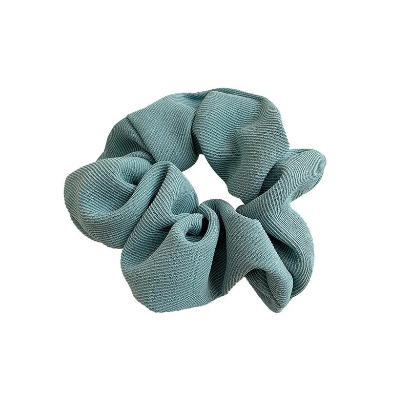 Solid Color French Large Intestine Hair Scruchies Sweet All-Match Hair Rope Accessory American Style Made of Polyester Fabric