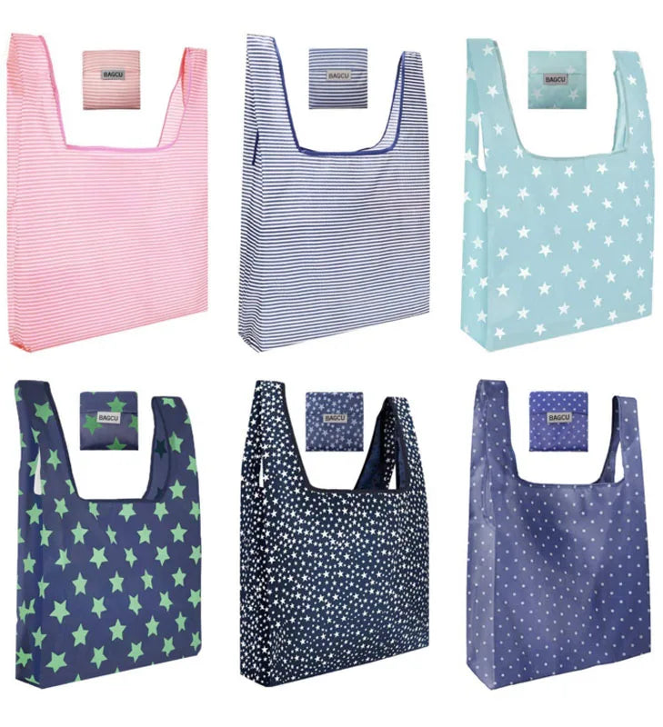 2025 Food Grade Lightweight Eco Friendly Grocery Sturdy Sublimation Reusable Foldable Polyester Shopping Bags