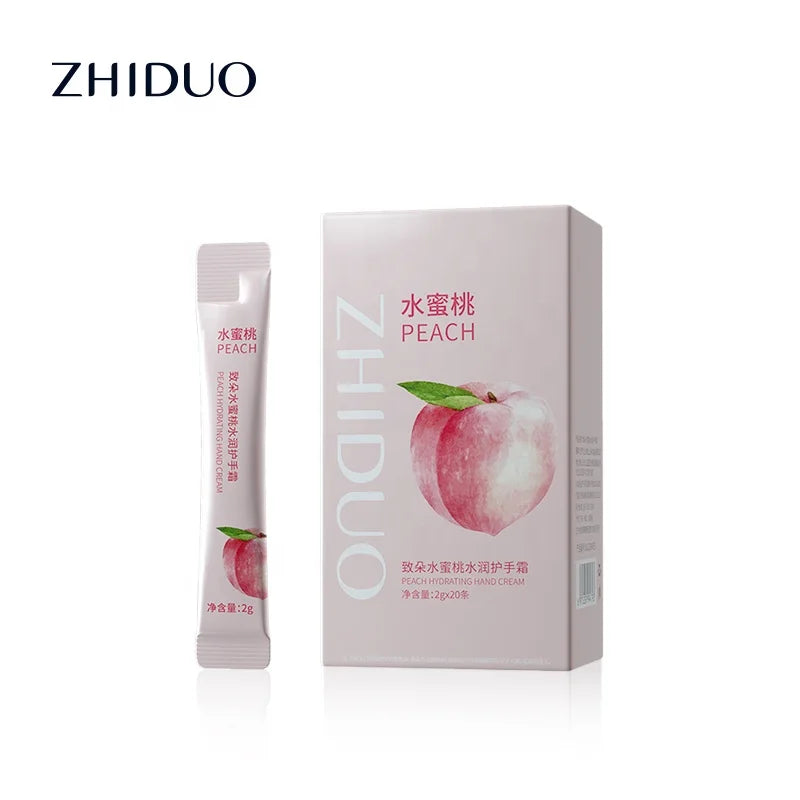 OEM ZHIDUO Peach Moisturizing Hand Cream for Skin Care Nourishing and Tender Hand Cream