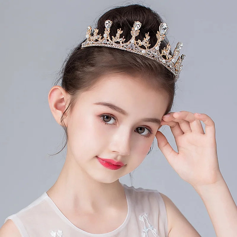 New Arrival  Crowns for Girls  Rhinestone Headband Crown Headband  Leaf Crown Hair Accessories