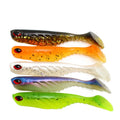 70mm Artificial Pvc Perch Zander Bait Freshwater Sinking T Tail Soft Plastic Lure