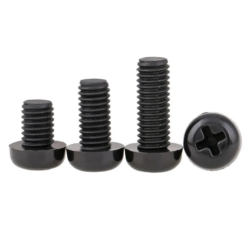 M2 M2.5 M3 M4 M5 M6 White/black Nylon Plastic Insulation Phillips Cross Recessed Round Pan Head Machine Screw