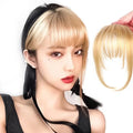 AU Wholesale Stylish Human Hair Fringes Clip-in Female Blonde Neat Bangs with Sideburns Hair