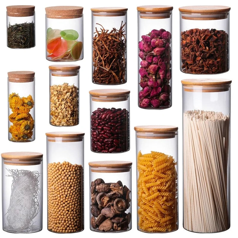 Customized Logo Round Clear Mini Food Storage 4oz 8oz 16oz Wide Mouth Glass Mason Jars With Lid