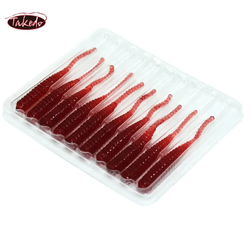 TAKEDO LD23 40mm/0.4g 10pcs/bag High Quality TPR Material  Needle Tail Fishing Soft Bait Soft Plastic Bait Soft Plastic Lure