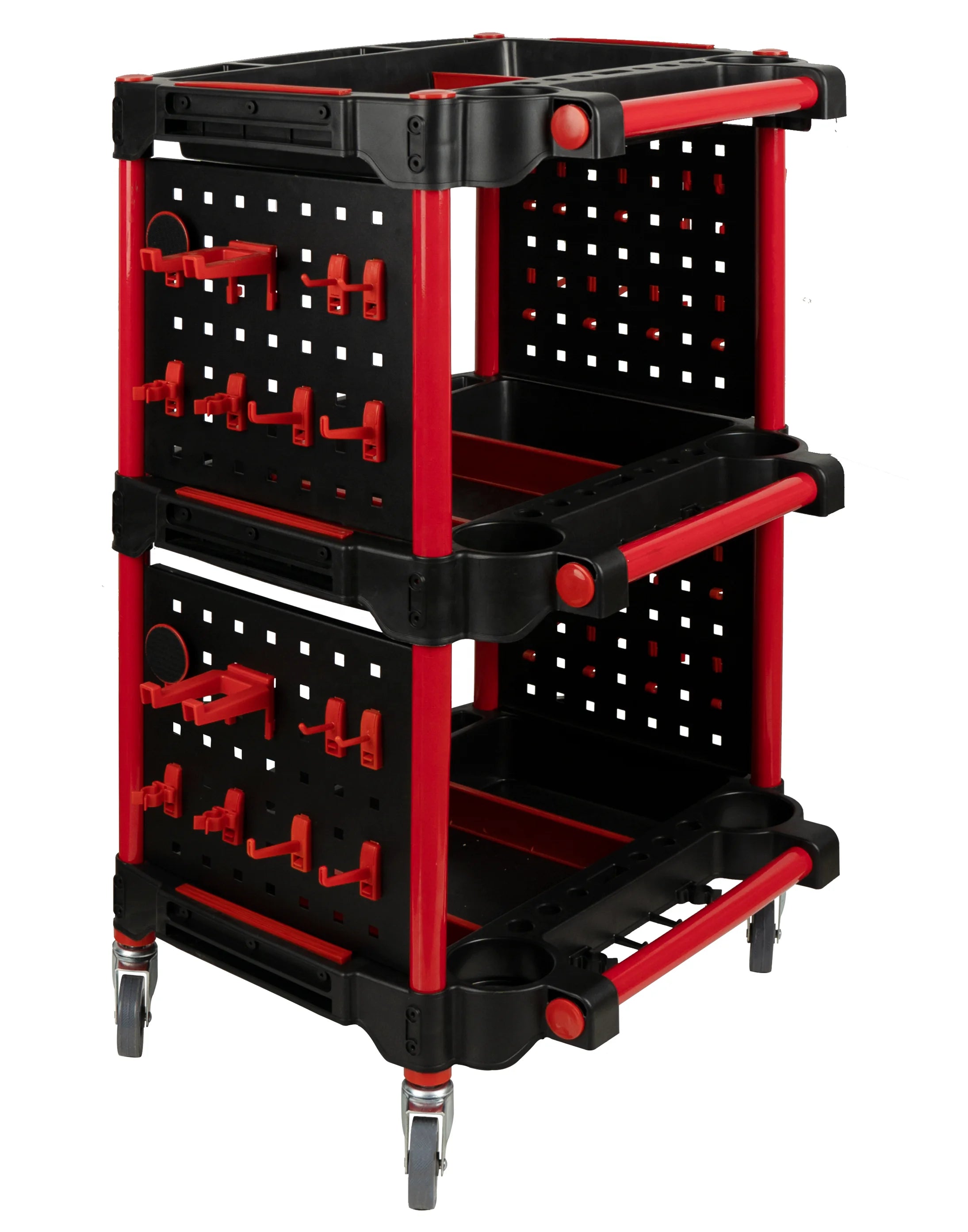 Auto Detailing Tool Cart With Tool Hanging Board-Car Detailing Organizer for Garage DIY Home Studio ProjectsClassify and Store