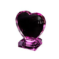 Pujiang Wholesale Customized Handmade DIY Heart Charm Crystal Photo Frame Ornament Blank Trophy LED Base Laser Printed Engraved