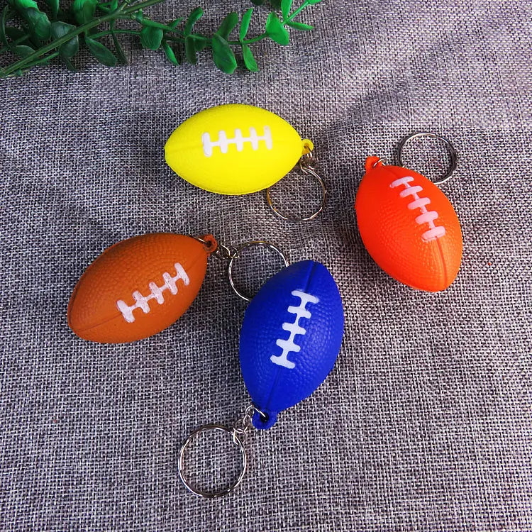 Football Key Chain Soft Key Chain Foam Leather Key Chain Kneading Pendant Custom Logo Factory Wholesale