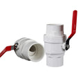 Pvc Red Long Iron Handle Compact Upvc Iron Handle Ball Valve