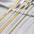 6MM Stainless Steel Flat Snake Chain in Gold Silver for Women Men Charm Fashion Herringbone Chain Necklace Hip-hop Jewelry