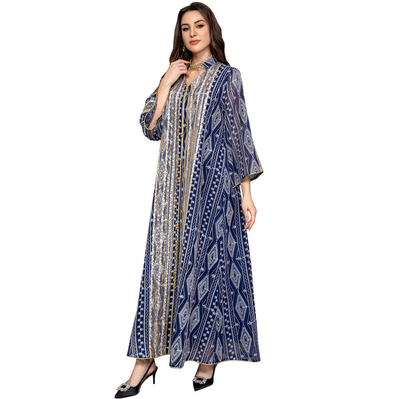 AB355Manufacture Embroidery Beaded Eid Long Dresses Muslim Woman Abaya Women Muslim Dress Turkey