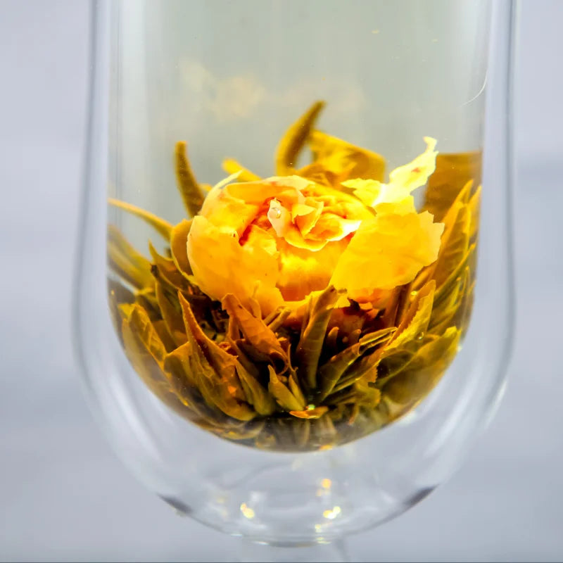 N11 Customized Bag Packaging Compressed Tea Ball Beautiful Artistic Blooming Flower Tea Ball Gift Set From Fujian