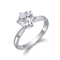 Free Engraved Logo Vintage S925 Sterling Silver Wedding Ring for Women Fashion Fine Jewelry Artificial Diamond Zircon Moissanite