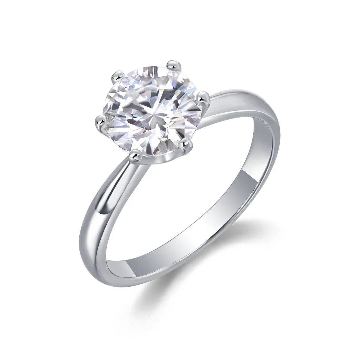 Free Engraved Logo Vintage S925 Sterling Silver Wedding Ring for Women Fashion Fine Jewelry Artificial Diamond Zircon Moissanite