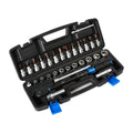 30pcs 3/8" 5-60 Nm Torque Wrench Set 72 Teeth 3% Accuracy with Extensions Sockets Adapter for Bike Motor Car Truck Maintenance
