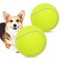 Inflatable Large Tennis Balls Pet Chew Toy Inflatable Rubber Non-Toxic Pet Toy Balls 9.5 Inch Giant Tennis Ball for Dogs