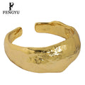 Fine 18k Gold Hammered Rings for Women 925 Sterling Silver Fashion Adjustable Statement Ring Designer Custom Jewelry Wholesale