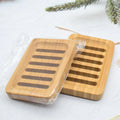 Wholesale Bar Bamboo Soap Dish Kitchen Bathroom Soap Holder Tray With Drain