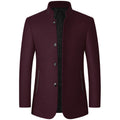 2024 Autumn and Winter Fashion Simple Men's Woolen Jacket Men's  Collar Middle-aged Men's Father Loaded Woolen Jacket