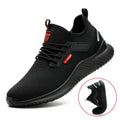 New Arrival Fashion Traditional Product Outdoor Mesh Light Weight Safety Shoes for Men Work Black Color