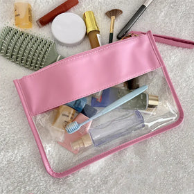 Customized Design Travel Lightweight Waterproof PU Beauty Skincare Vegan Makeup Storage Pouch