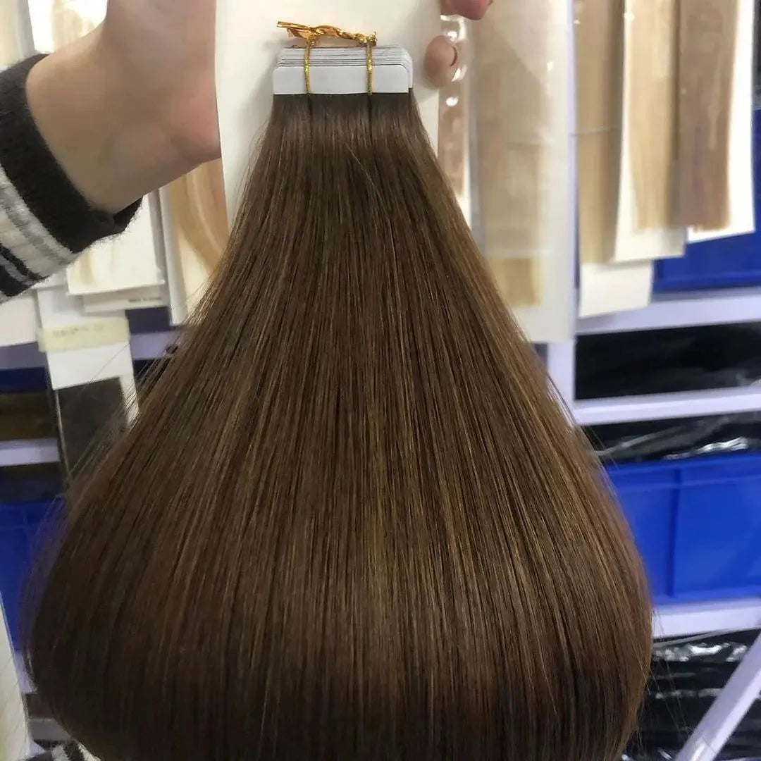 Popular Manufactory Wholesale Long Lasting Russian Human Tape Hair Balayage Color Tape in Hair Extensions