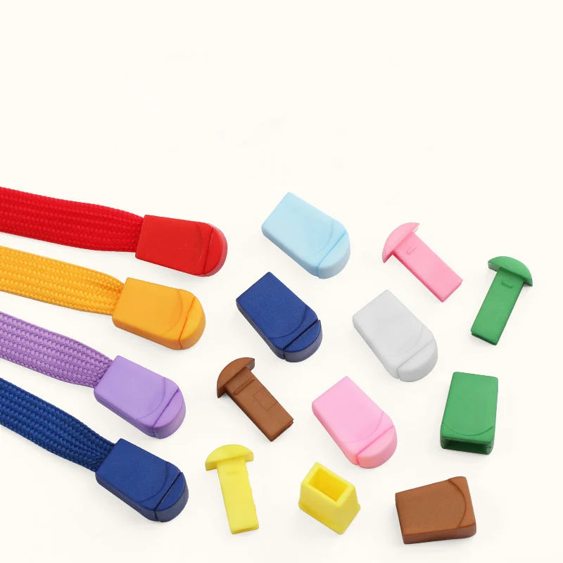 Durable Nylon Aglets Tips Colorful Flat Cord Lock Plastic Rope End Stopper-Premium Quality Product