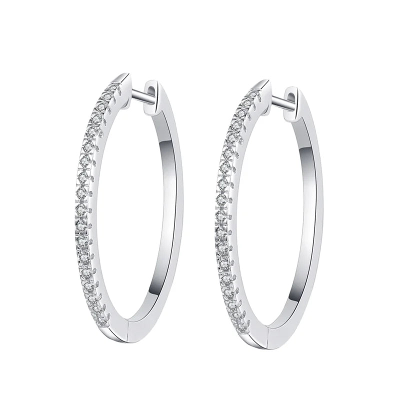 Factory Wholesale Fine Custom Moissanite Earrings 925 Sterling Silver Jewelry for Accessory Women Earring Stud