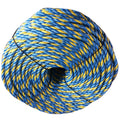 Blue Yellow Polypropylene Cable Hauling Telstra Rope 6mm X 400m 550kg Breaking Strength for Packaging Ropes