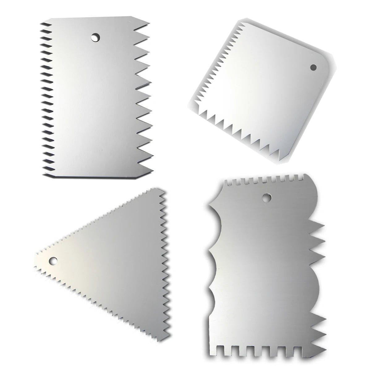 Fancy Scraper Cake Decoration Scraper Aluminum Tooth Scraper Baking Decoration Tool  Baking Tools and Equipment Cake Decoration