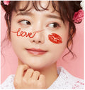 Waterproof Valentine's Day New Face Tattoo Sticker Cute Cross-Border European American Style Temporary Paper Design Sweatproof