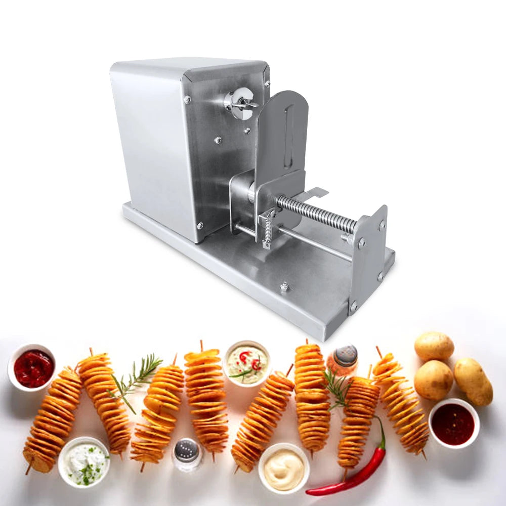 Potato Tornado Slicer Cutter Machine Electric Twister Curly Spiral Potato Cutting Machine