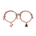 Heart Magnetic Christmas Hand-made Bracelet for Couple 2pcs/set KIB067