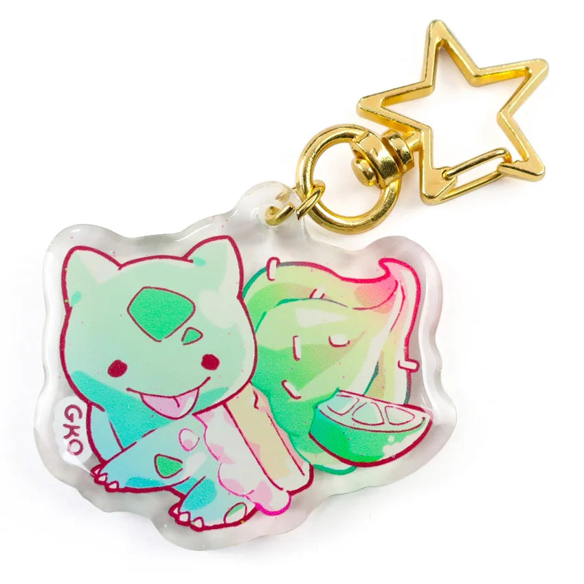 Custom Shape Diy Cute Magnetic Acrylic Chain Holographic Charm Pendant Fashion Acrylic Keychain Hologram Printing Wholesale
