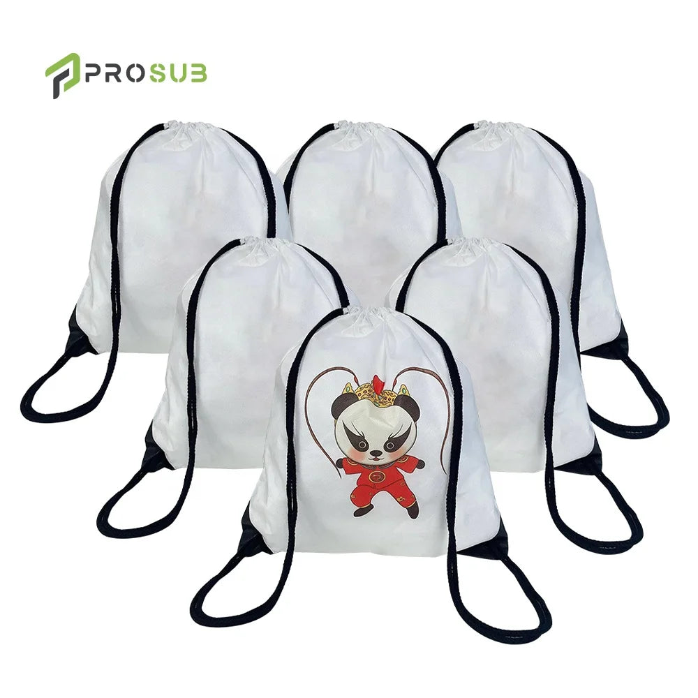 Prosub Wholesale Cheap Sublimation Non Woven Drawstring Back Bag Custom Logo Printed Blanks Sublimation Sports Gym Backpack Bags