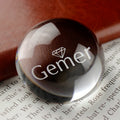 Business Souvenirs Laser Engraved 80mm Glass Crystal Round Dome Paperweight Half Ball Paper Weight Custom