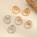New Arrival 18K Gold PVD Plated Geometric Hollow Knot Waterproof Stainless Steel Fashion Stud Earrings for Women