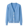 Luxury Long Sleeve Single Breasted Knitted V Neck Winter Plus Size 100 Pure 100% Cashmere Sweater Cardigan Sweaters for Women