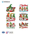 Hongcai DTF T-Shirt Printing Heat Transfer Christmas Stickers PET Film Iron-On Vinyl Paper Ready Press Christmas Decals